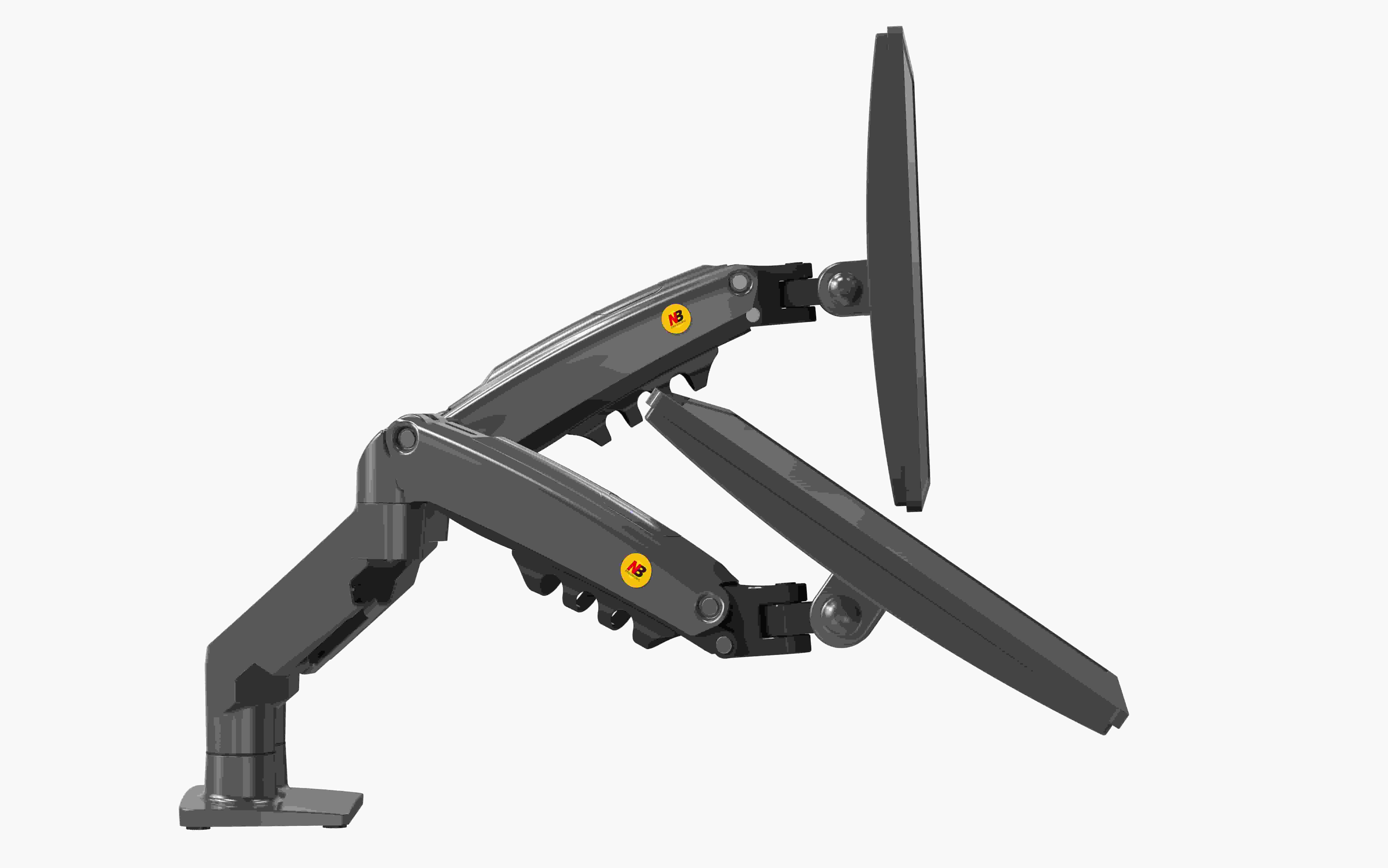 پایه مانیتور بازویی گازی NB مدل Ergonomic F160 – مناسب مانیتورهای 17 تا 27 اینچ